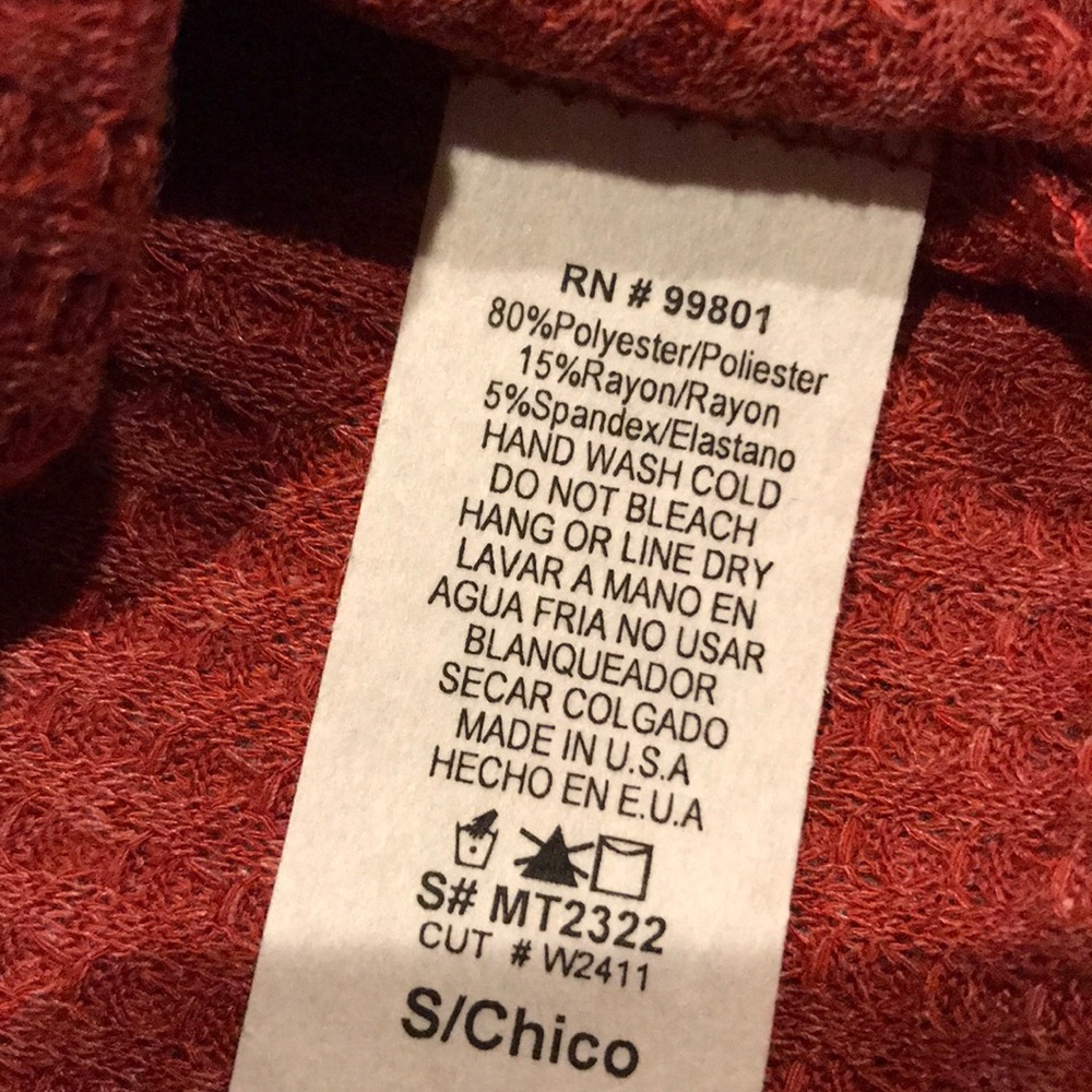 Rust Star Reversed Stitch Top - Picture 5 of 8
